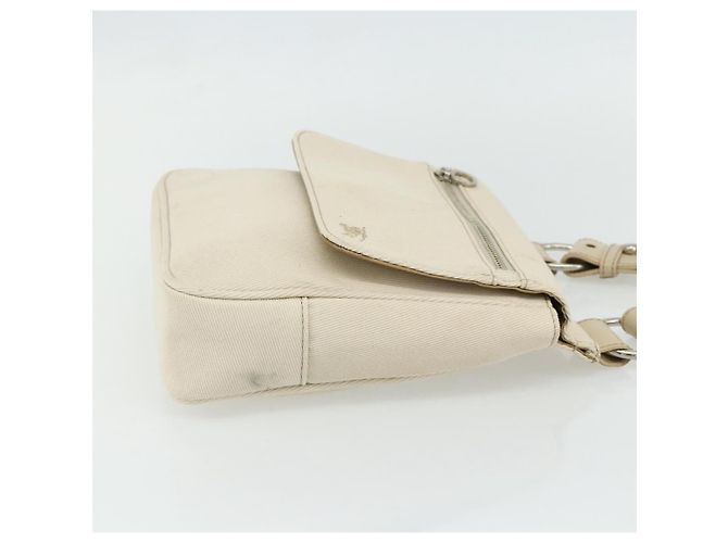Burberry Blue Label Schultertasche aus Canvas Beige Silber Authentisch 176617 - Ansicht 4