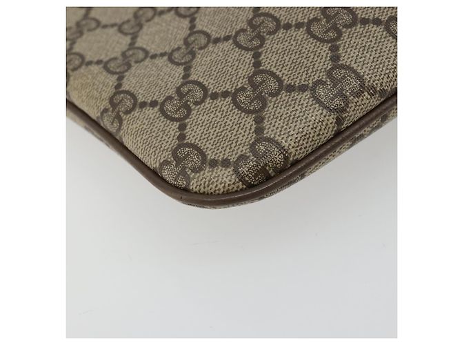 Borsa Sherry Line GG Supreme Web di GUCCI in PVC beige e oro 98 02 047 Auth ep14179 D'oro - vista 13