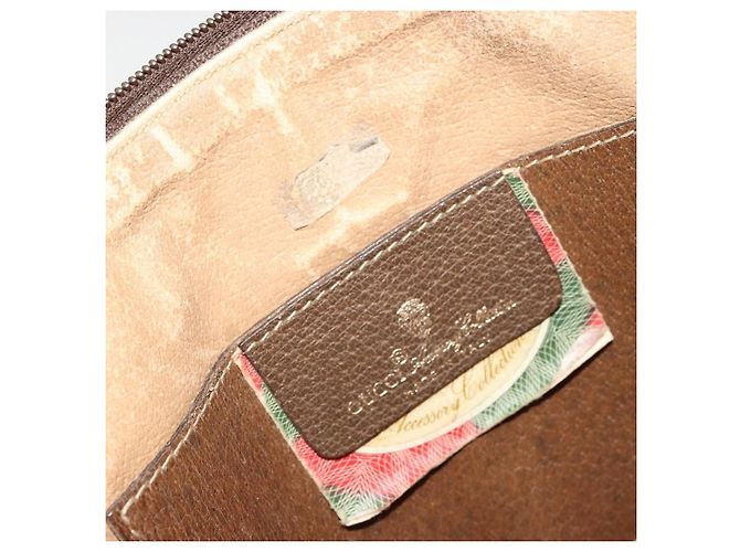 Borsa Sherry Line GG Supreme Web di GUCCI in PVC beige e oro 98 02 047 Auth ep14179 D'oro - vista 16