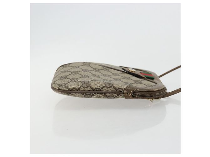 Borsa Sherry Line GG Supreme Web di GUCCI in PVC beige e oro 98 02 047 Auth ep14179 D'oro - vista 4