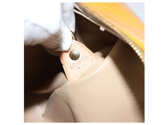 LOUIS VUITTON Borsa a Mano Monogram Vernis Bedford Beige M91006 LV Auth 176970 - vista 12