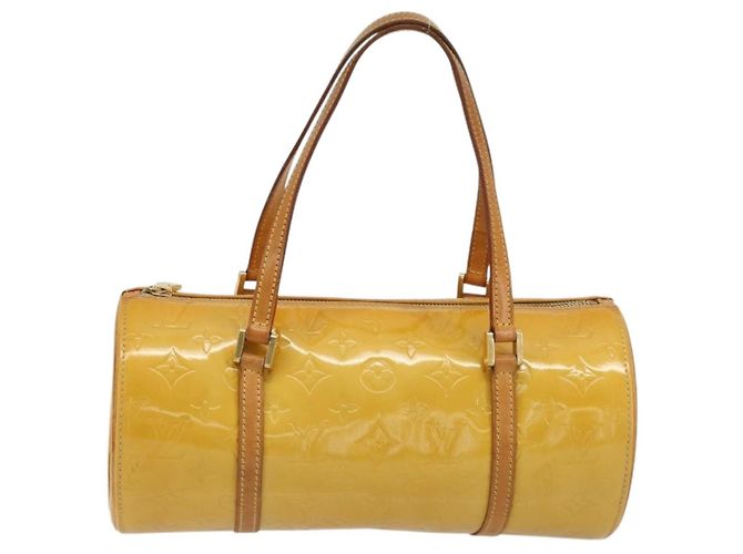 LOUIS VUITTON Borsa a Mano Monogram Vernis Bedford Beige M91006 LV Auth 176970 - vista 13
