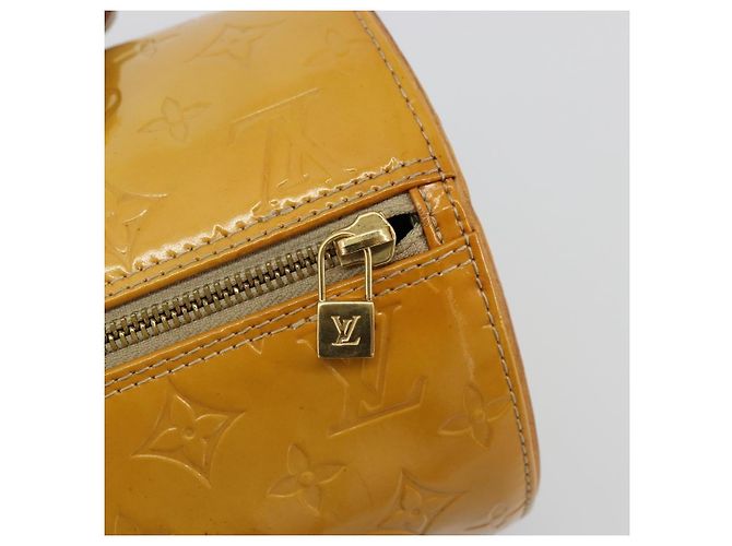 LOUIS VUITTON Borsa a Mano Monogram Vernis Bedford Beige M91006 LV Auth 176970 - vista 18
