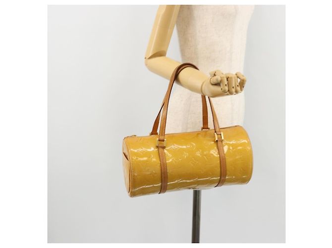 LOUIS VUITTON Borsa a Mano Monogram Vernis Bedford Beige M91006 LV Auth 176970 - vista 21