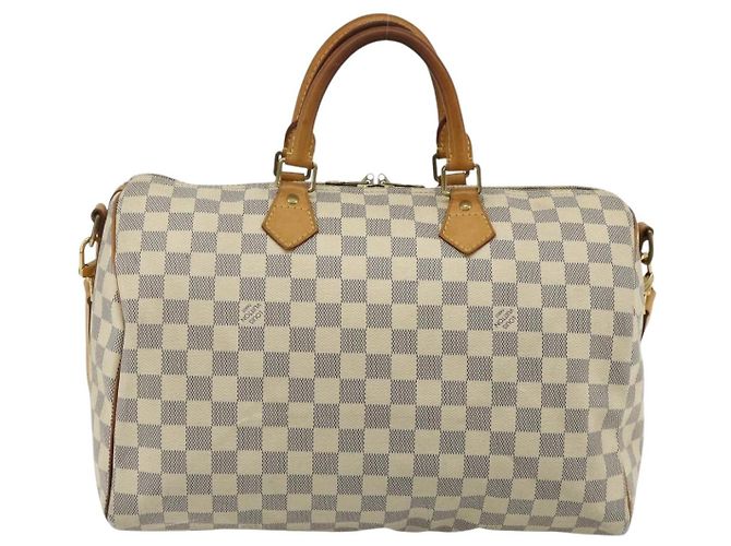 LOUIS VUITTON Borsa a Mano Speedy Bandoulière 35 Damier Azur N41372 Auth LV 175852 - vista 2