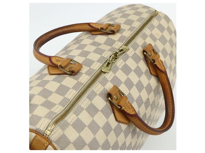 LOUIS VUITTON Borsa a Mano Speedy Bandoulière 35 Damier Azur N41372 Auth LV 175852 - vista 6