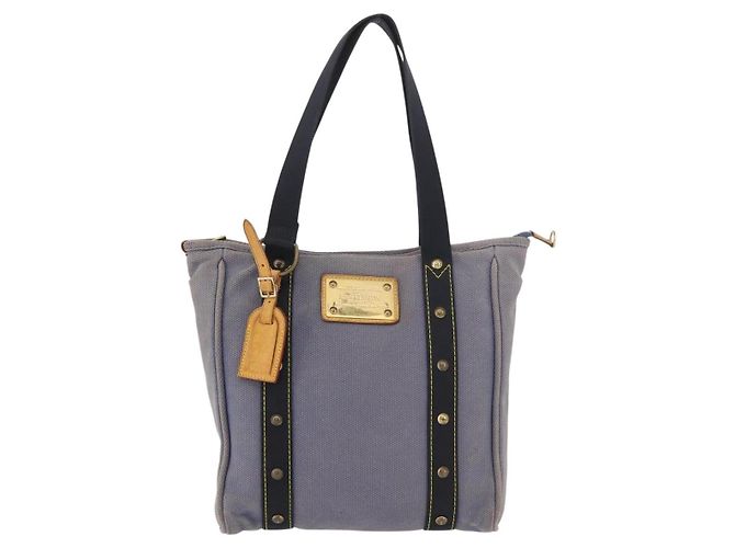 LOUIS VUITTON Antigua Cabas MM Borsa Tote Blu M40087 LV Auth 176246 - vista 13