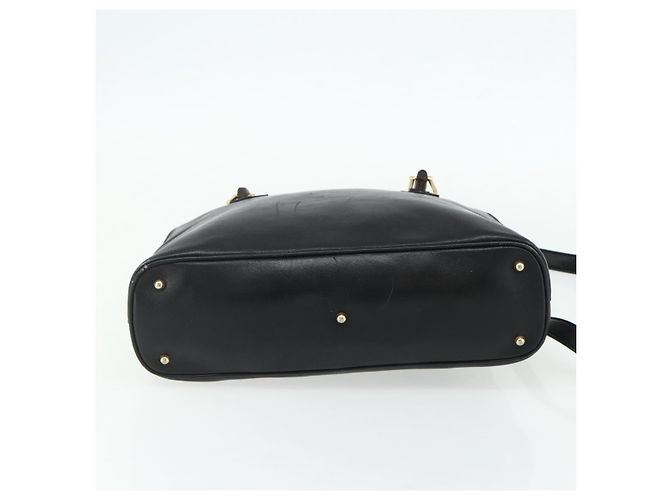 Bolso de mano de cuero Gucci Bamboo 2 piezas Negro Oro 000 1448 0289 Auth bs34727 Dorado - vista 11