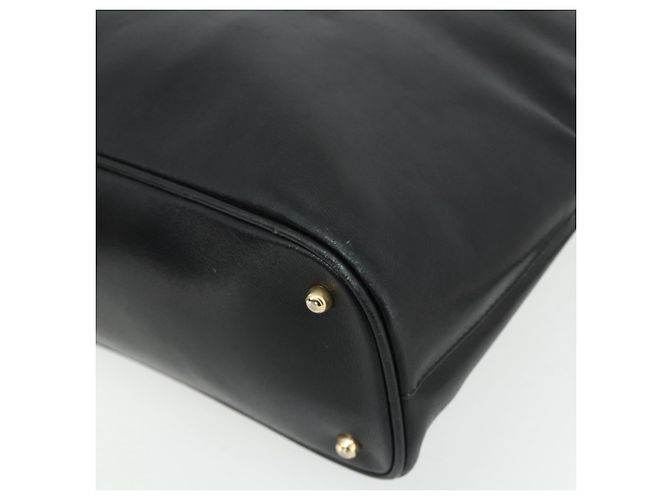 Bolso de mano de cuero Gucci Bamboo 2 piezas Negro Oro 000 1448 0289 Auth bs34727 Dorado - vista 12