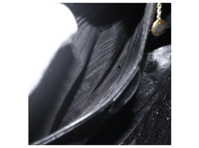 Bolso de mano de cuero Gucci Bamboo 2 piezas Negro Oro 000 1448 0289 Auth bs34727 Dorado - vista 22
