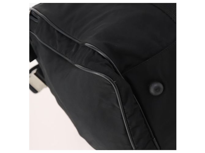 Borsa Boston PRADA in nylon 2 in 1 nera argento autentica YKZ331 Nero - vista 17