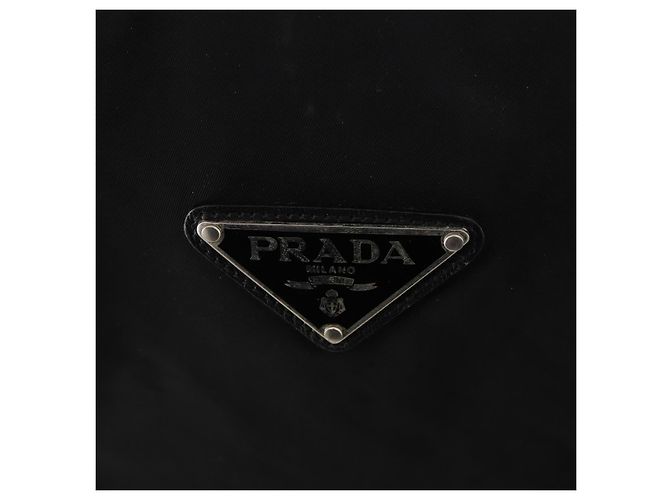Borsa Boston PRADA in nylon 2 in 1 nera argento autentica YKZ331 Nero - vista 21