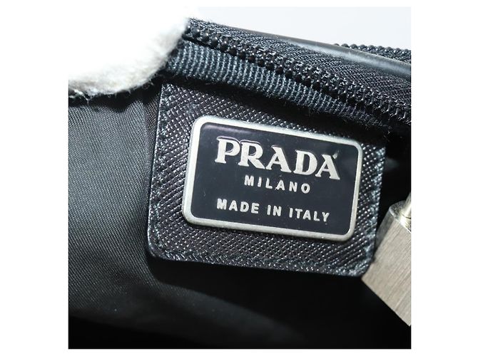 Borsa Boston PRADA in nylon 2 in 1 nera argento autentica YKZ331 Nero - vista 25