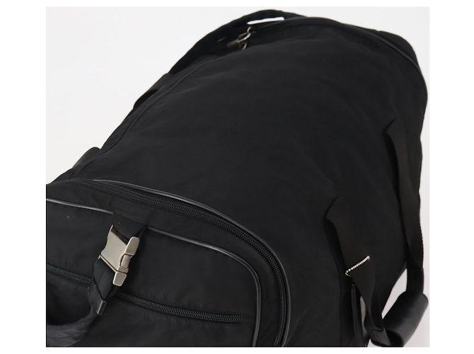 Borsa Boston PRADA in nylon 2 in 1 nera argento autentica YKZ331 Nero - vista 6