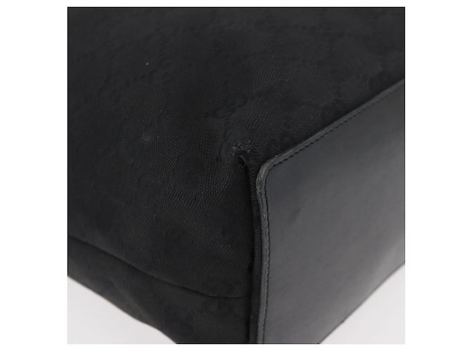 Borsa a mano in tela GG Gucci Nera Argento 31243 Auth ep14335 Nero - vista 12