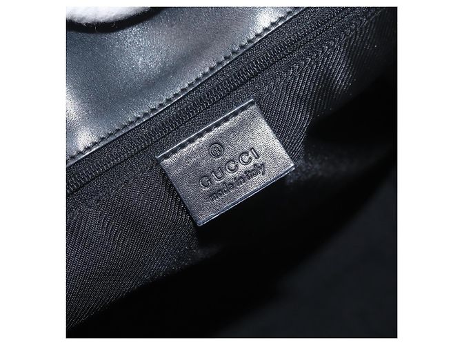 Borsa a mano in tela GG Gucci Nera Argento 31243 Auth ep14335 Nero - vista 15