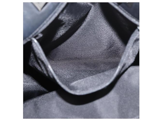 Borsa a mano in tela GG Gucci Nera Argento 31243 Auth ep14335 Nero - vista 20