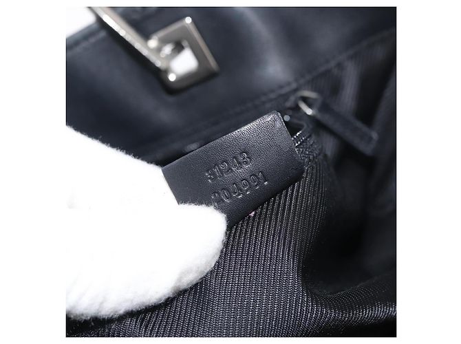 Borsa a mano in tela GG Gucci Nera Argento 31243 Auth ep14335 Nero - vista 21
