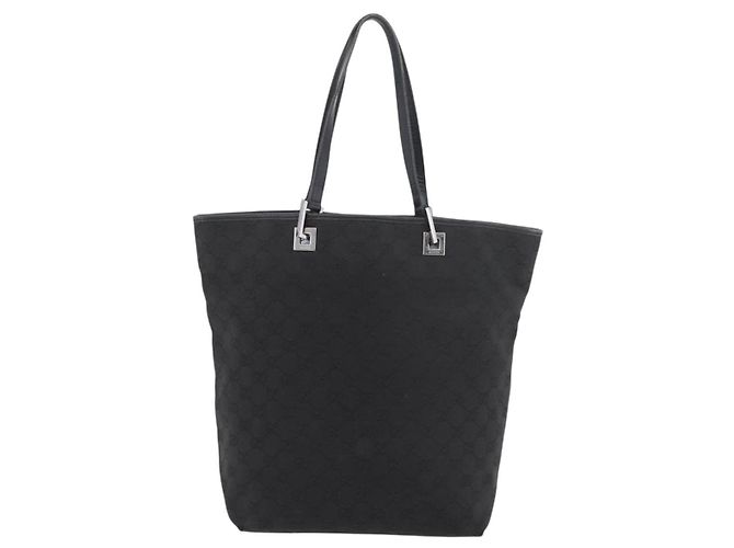 Borsa a mano in tela GG Gucci Nera Argento 31243 Auth ep14335 Nero - vista 3
