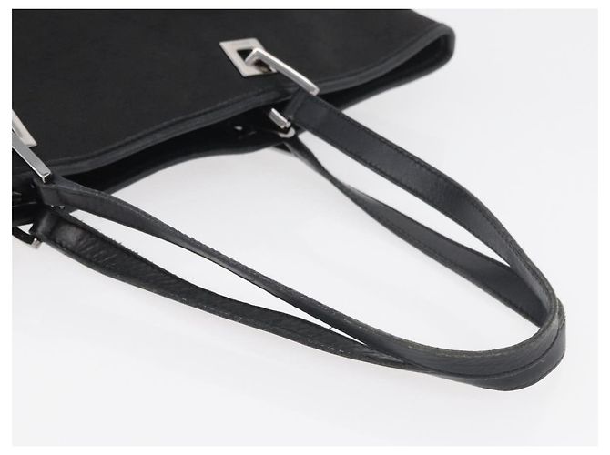 Borsa a mano in tela GG Gucci Nera Argento 31243 Auth ep14335 Nero - vista 7