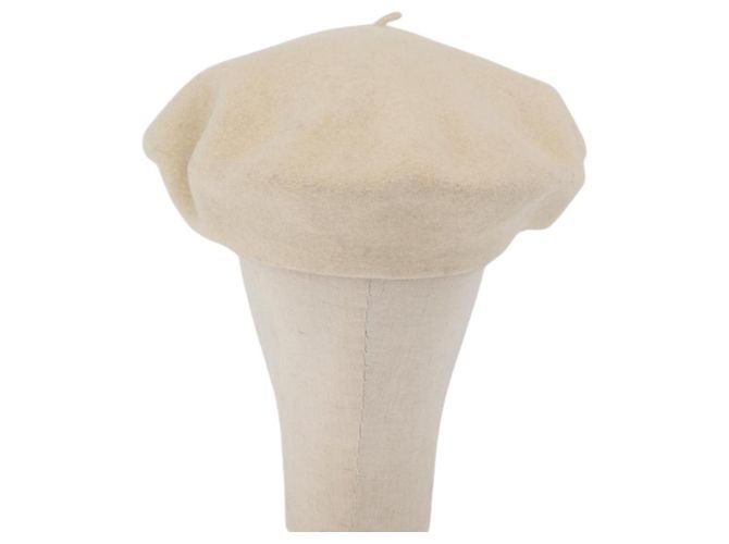 Cappello in Lana Avorio CC Auth 176876A di CHANEL Crudo - vista 3