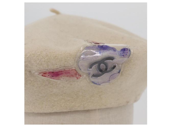 Cappello in Lana Avorio CC Auth 176876A di CHANEL Crudo - vista 6