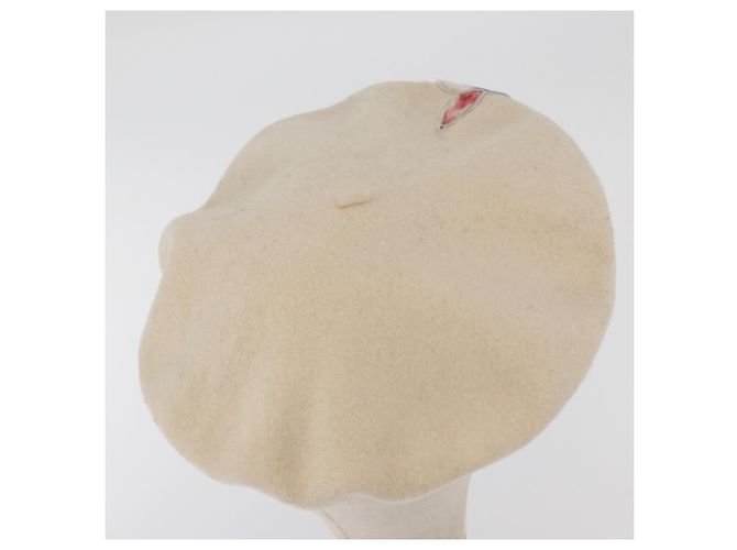 Cappello in Lana Avorio CC Auth 176876A di CHANEL Crudo - vista 7
