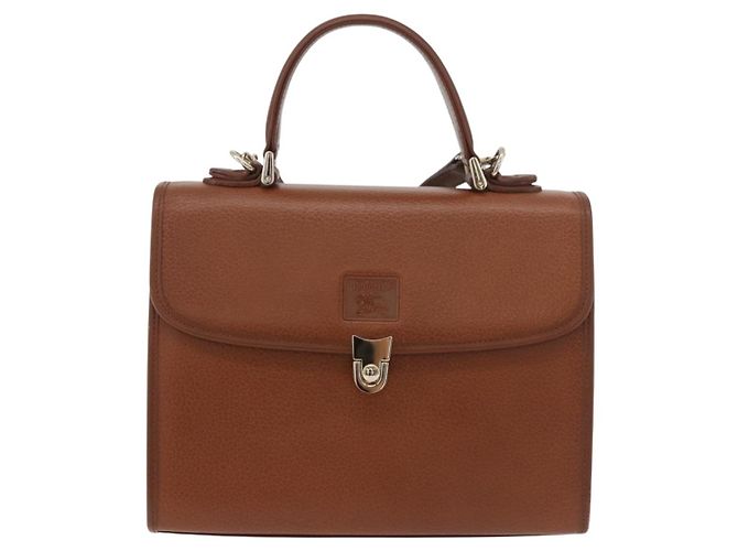 Borsa a mano Burberry in pelle 2 vie marrone argento autentica ep14396 - vista 13