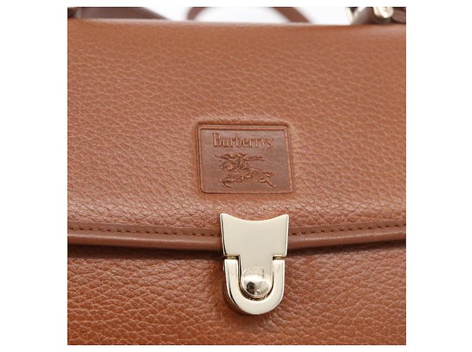Borsa a mano Burberry in pelle 2 vie marrone argento autentica ep14396 - vista 18