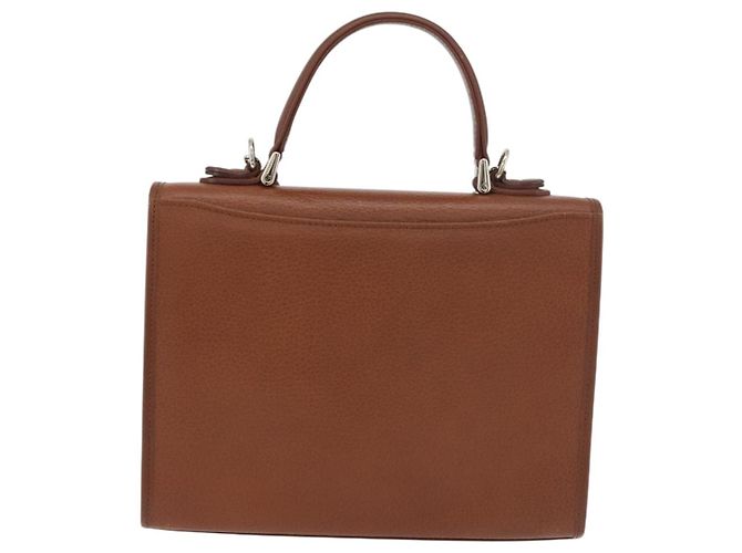 Borsa a mano Burberry in pelle 2 vie marrone argento autentica ep14396 - vista 2