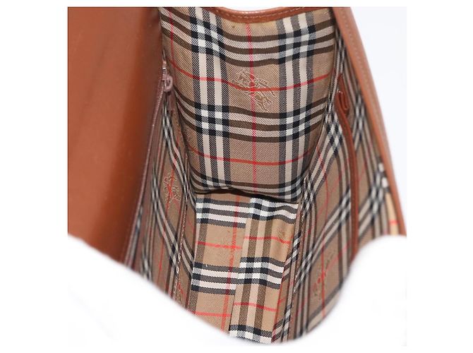 Borsa a mano Burberry in pelle 2 vie marrone argento autentica ep14396 - vista 20