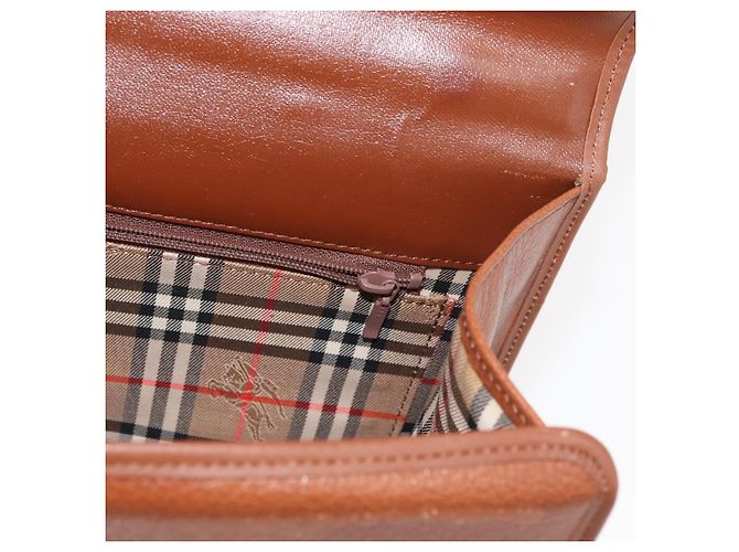 Borsa a mano Burberry in pelle 2 vie marrone argento autentica ep14396 - vista 22