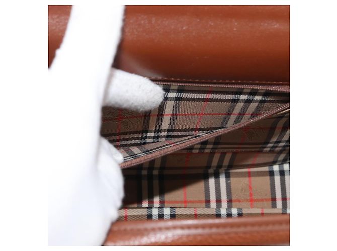 Borsa a mano Burberry in pelle 2 vie marrone argento autentica ep14396 - vista 23