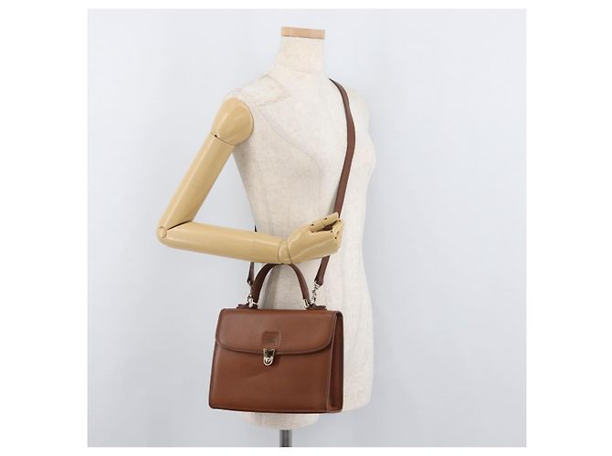 Borsa a mano Burberry in pelle 2 vie marrone argento autentica ep14396 - vista 24