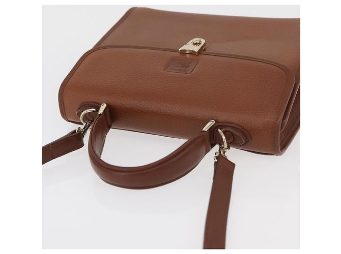 Borsa a mano Burberry in pelle 2 vie marrone argento autentica ep14396 - vista 6
