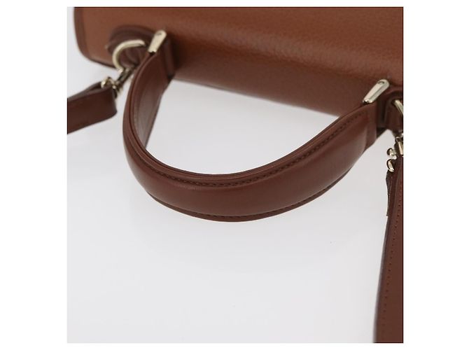 Borsa a mano Burberry in pelle 2 vie marrone argento autentica ep14396 - vista 7