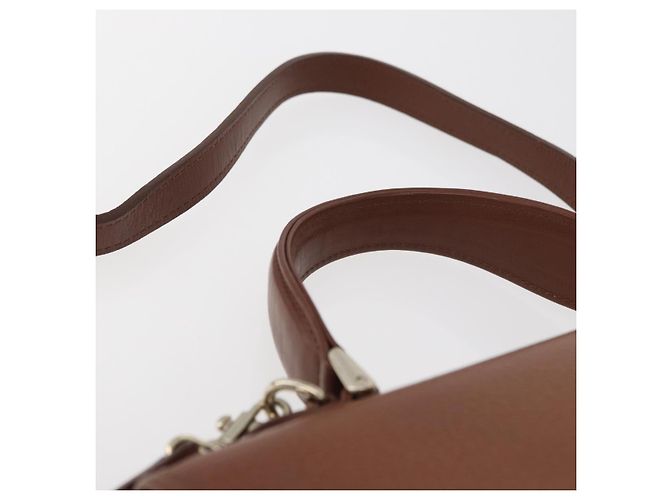 Borsa a mano Burberry in pelle 2 vie marrone argento autentica ep14396 - vista 8