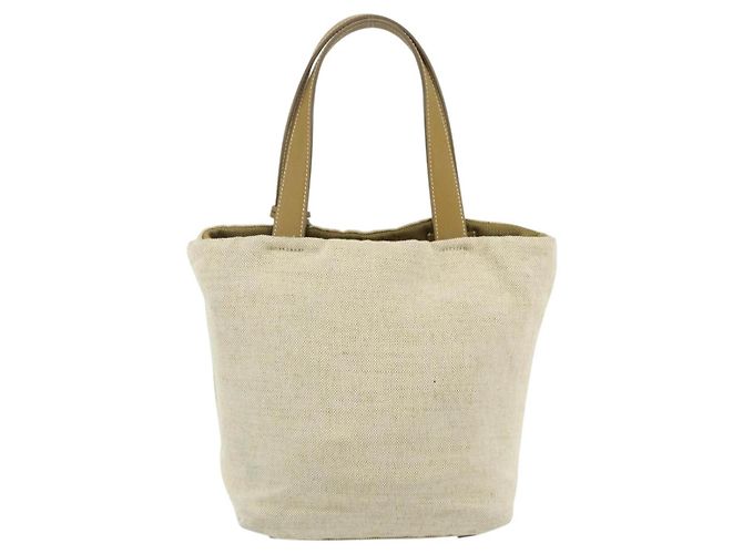 PRADA Borsa a Mano Sports Line Tela Beige Argento Auth bs34685 - vista 2