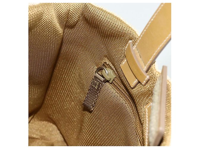 PRADA Borsa a Mano Sports Line Tela Beige Argento Auth bs34685 - vista 20
