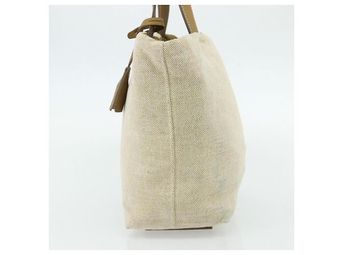 PRADA Borsa a Mano Sports Line Tela Beige Argento Auth bs34685 - vista 4