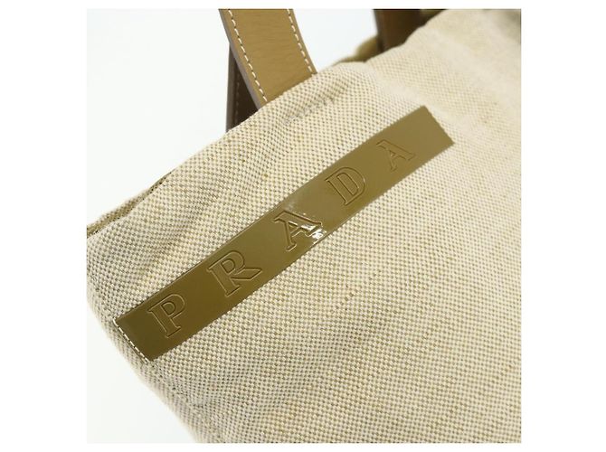 PRADA Borsa a Mano Sports Line Tela Beige Argento Auth bs34685 - vista 9