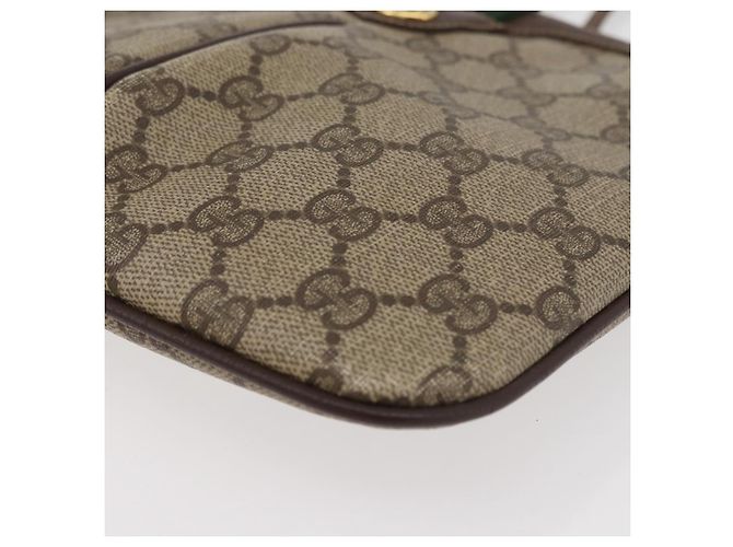 Borsa a Spalla Gucci GG Supreme Web Sherry Line PVC Beige 904 02 047 Auth 176686 - vista 11