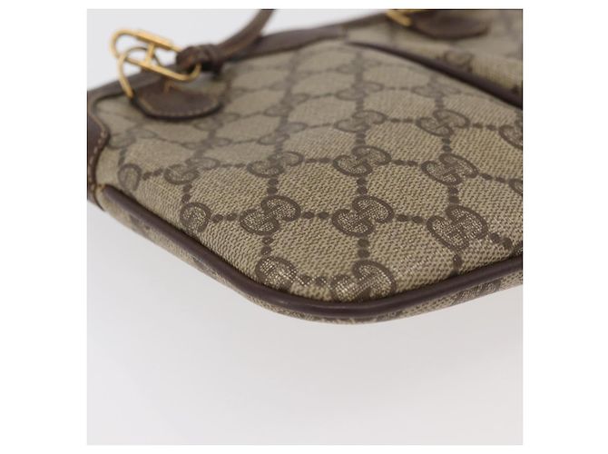Borsa a Spalla Gucci GG Supreme Web Sherry Line PVC Beige 904 02 047 Auth 176686 - vista 12