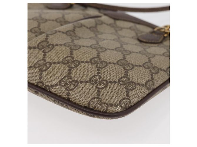 Borsa a Spalla Gucci GG Supreme Web Sherry Line PVC Beige 904 02 047 Auth 176686 - vista 13