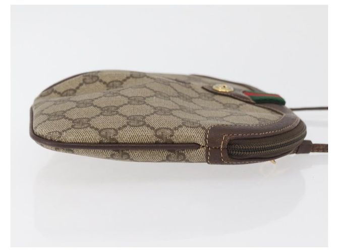 Borsa a Spalla Gucci GG Supreme Web Sherry Line PVC Beige 904 02 047 Auth 176686 - vista 4