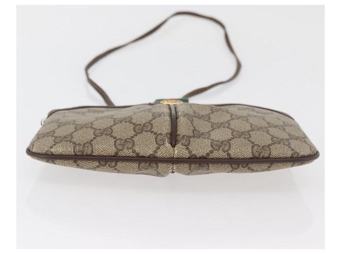 Borsa a Spalla Gucci GG Supreme Web Sherry Line PVC Beige 904 02 047 Auth 176686 - vista 9