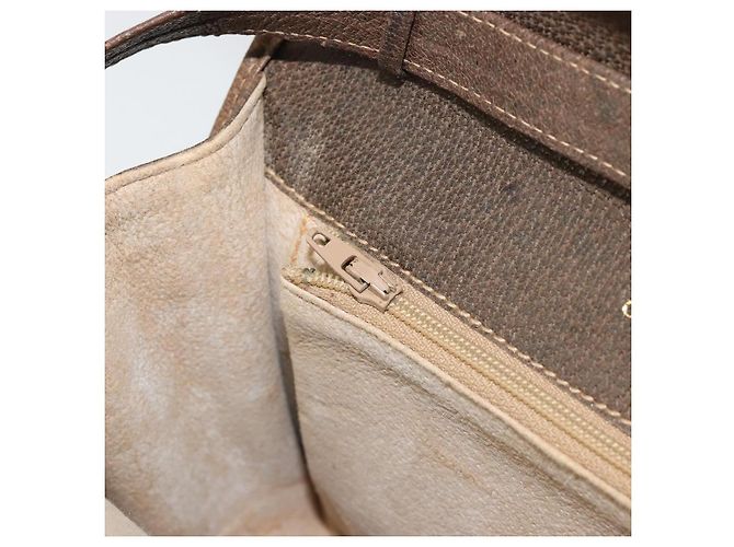 Borsa a Spalla Gucci GG Supreme Web Sherry Line PVC Beige Oro Auth BA12265 D'oro - vista 20