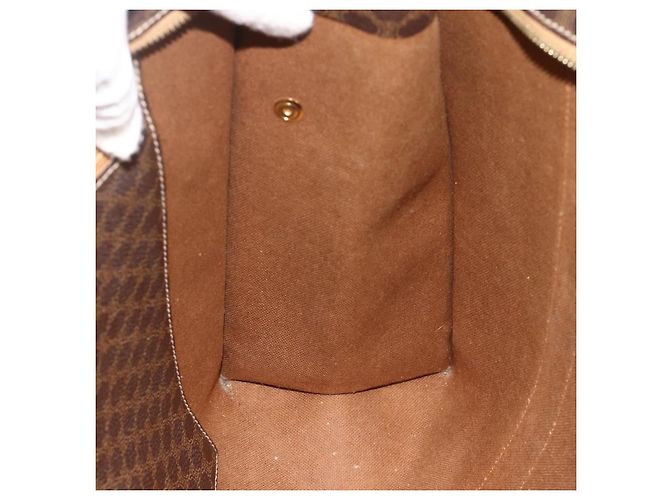 Céline Borsa tote in tela Macadam CELINE in pelle PVC marrone oro Auth ka4109 D'oro - vista 19
