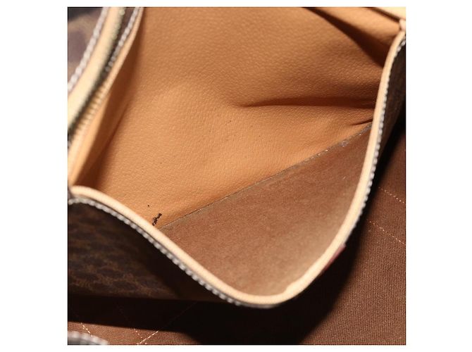 Céline Borsa tote in tela Macadam CELINE in pelle PVC marrone oro Auth ka4109 D'oro - vista 21