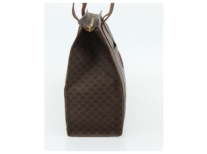 Céline Borsa tote in tela Macadam CELINE in pelle PVC marrone oro Auth ka4109 D'oro - vista 3